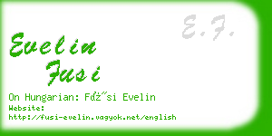 evelin fusi business card